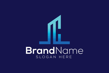 Minimal and Professional letter M C home real estate vector logo design