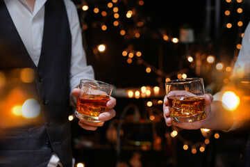 whiskey, for a friendly party in a bar or a restaurant.