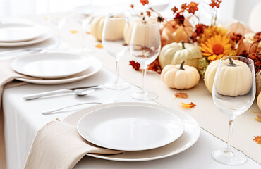 Fototapeta premium Thanksgiving table setting