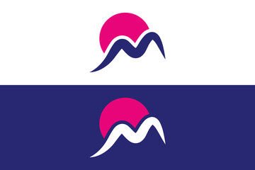 Minimal and Professional letter M summit vector logo design