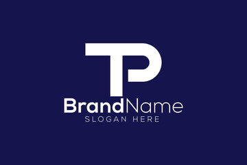 Minimal and Professional letter P T vector logo design