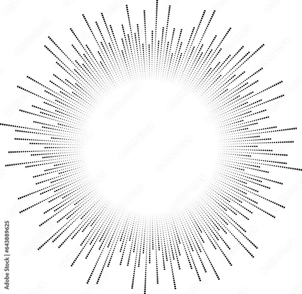 Poster circle sound wave. audio music equalizer. round circular icon. spectrum radial pattern and frequency