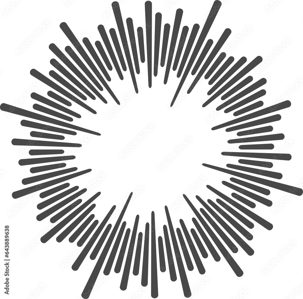 Poster circle sound wave. audio music equalizer. round circular icon. spectrum radial pattern and frequency