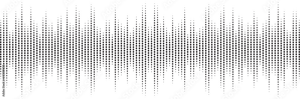 Poster circle sound wave. audio music equalizer. round circular icon. spectrum radial pattern and frequency