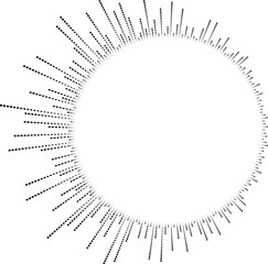 Circle sound wave. Audio music equalizer. Round circular icon. Spectrum radial pattern and frequency frame