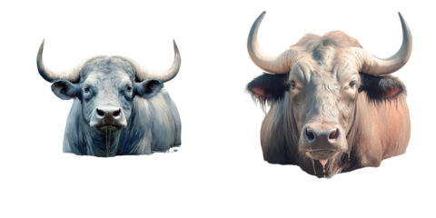 Buffalo in Asia transparent background