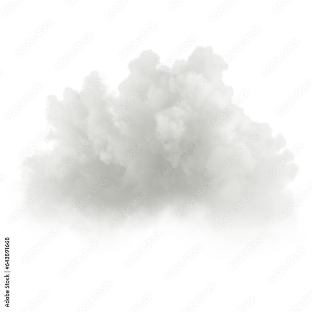 Poster realistic fluff clouds on transparent backgrounds specials effect 3d rendering png