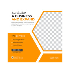 Naklejka premium design webinar business social media post Modern design webinar business social media post template