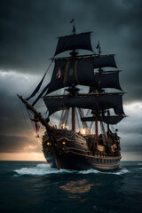 Fototapeta premium The Black Pearl Ship