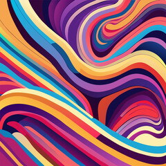 abstract horizontal wallpaper textured liquid background with colorful waves vector illustration
