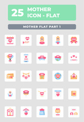 Mother's Day Celebration Holiday Flat Style Icon Design