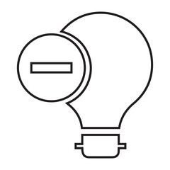 Remove idea, bulb, delete icon