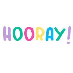 Hooray hand drawn lettering