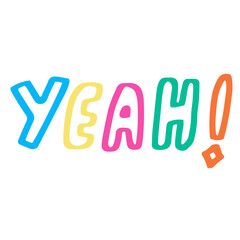 Yeah hand drawn lettering