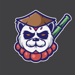 mascot logo panda for your team and your brand