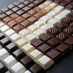 Obraz premium Big collection of chocolate , different types