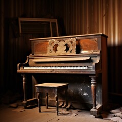 Fototapeta na wymiar Old piano 