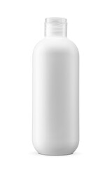 Plastic bottle of shampoo, lotion, beauty product, shower gel, soap isolated. Transparent PNG image.