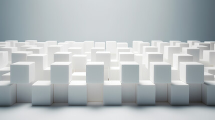 white cubes solid background