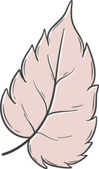 Hand drawn autumn leaves outline decoration