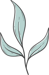 Hand drawn autumn leaves outline decoration