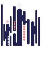 modern geometric rounded line shapes corner