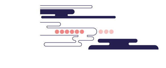 Naklejka premium modern geometric rounded line shapes corner