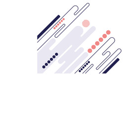 modern geometric rounded line shapes corner