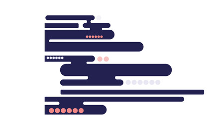 modern geometric rounded line shapes corner