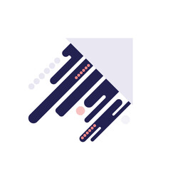 modern geometric rounded line shapes corner