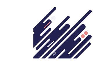 modern geometric rounded line shapes corner