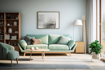 modern living room with sofa