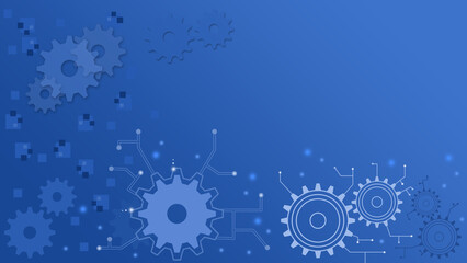 gear background design with copy space for engineer and labour day banner decoration