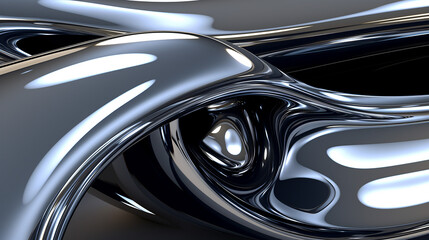 abstract chrome 3d rendering