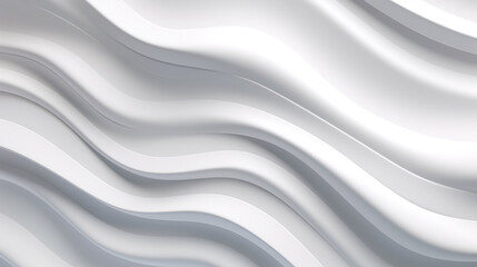 abstract white wavy background 3d rendering