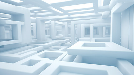 abstract white technology background 3d rendering