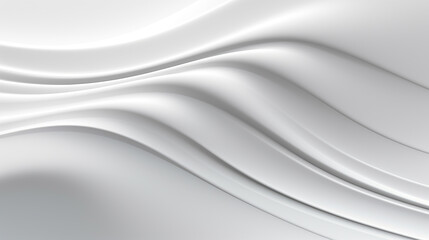white wavy background with smooth lines 3d rendering