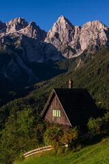 Fototapeta na wymiar The beautiful nature of the Slovenian Alps. The Julian Alps. Summer in Triglav National Park.