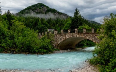 Fototapeta na wymiar The beautiful Slovenian mountains of the Julian Alps. Triglav National Park.