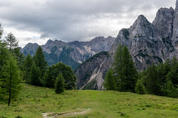 The beautiful Slovenian mountains of the Julian Alps. Triglav National Park.