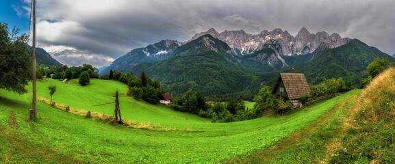 The beautiful nature of the Slovenian Alps. The Julian Alps. Summer in Triglav National Park.