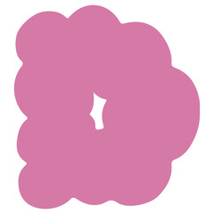 Cloud letter D flat illustration