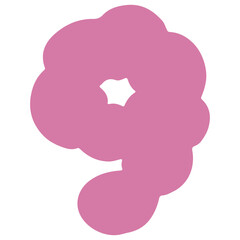 Cloud number 9 flat illustration