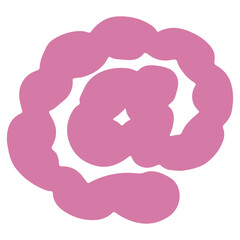 Cloud at sign flat illustration