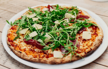 Neapolitan pizza with top quality fresh ingredients