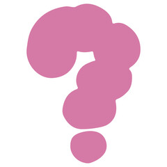 Cloud question mark flat illustration