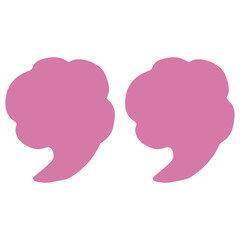 Cloud quotation mark flat illustration