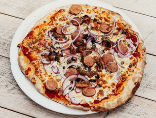 Neapolitan pizza with top quality fresh ingredients