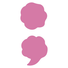 Cloud semicolon flat illustration