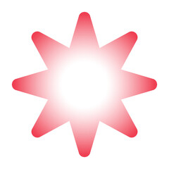 Inner glow rounded spike circle shape